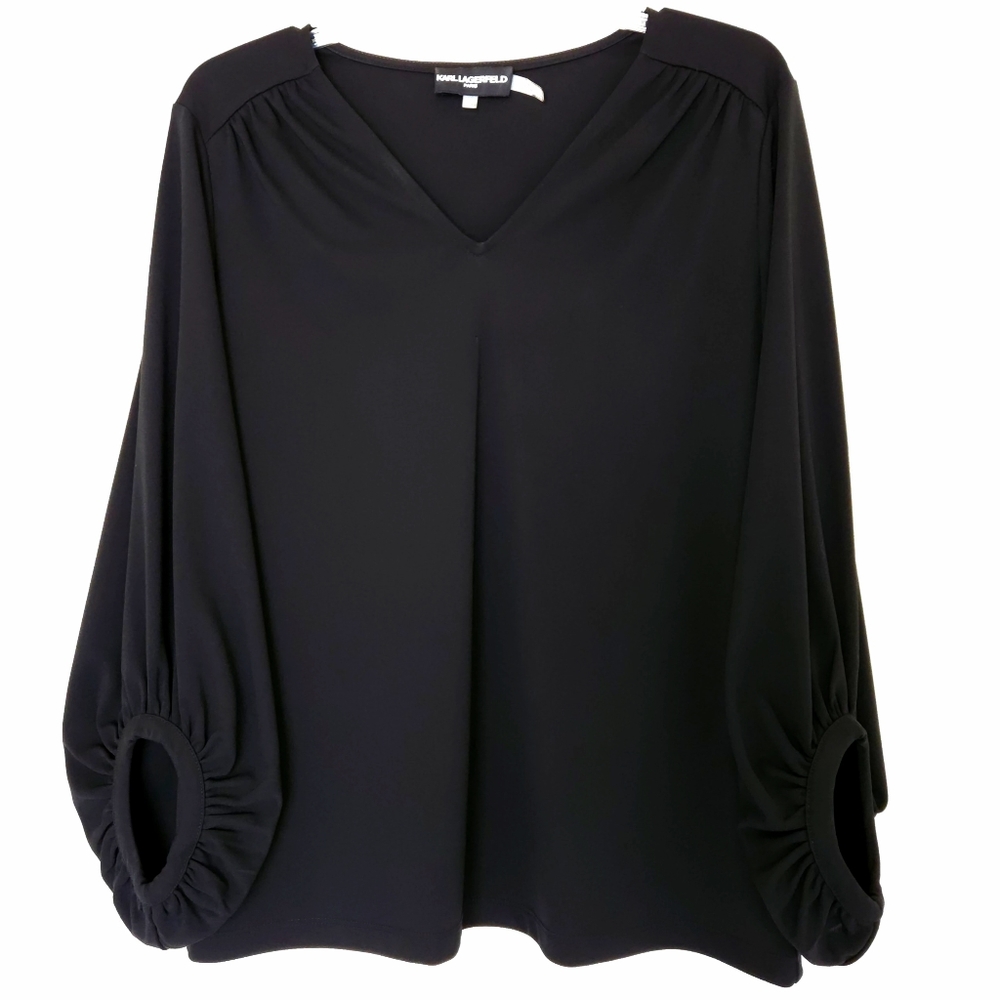 Karl Lagerfeld Draped Sleeve Blouse